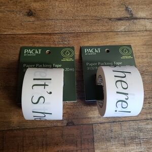 Set Of 2 Packt "Its Here" Paper Packing Tape